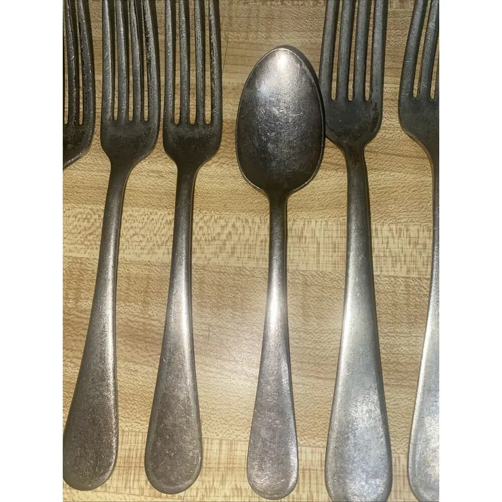 Set Of 7 Victor S. Co. A1 + Overlay Silverplate Forks & Spoon Act 1 Pattern